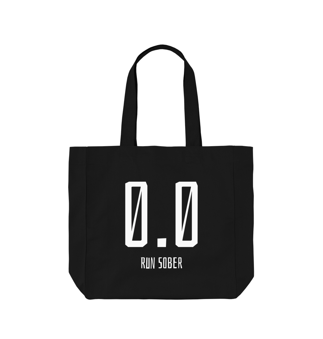 Black Recurring.Life Run Sober Shopper Bag