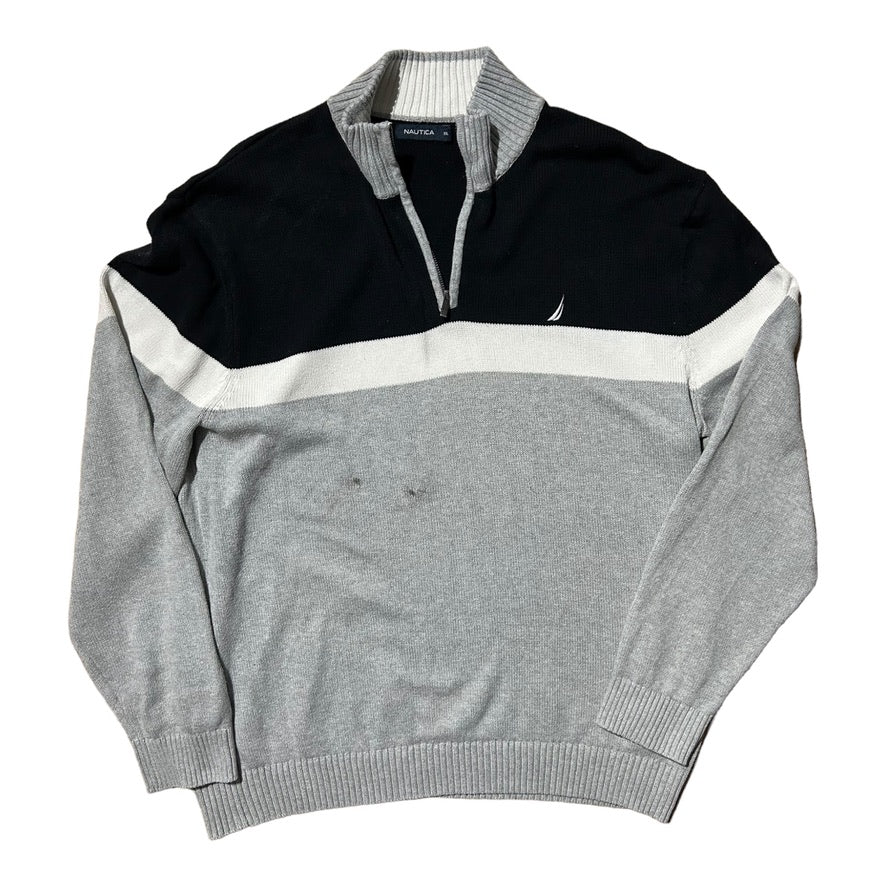 Nautica Vintage Stripe 1/4 Zip Jumper - Recurring.Life