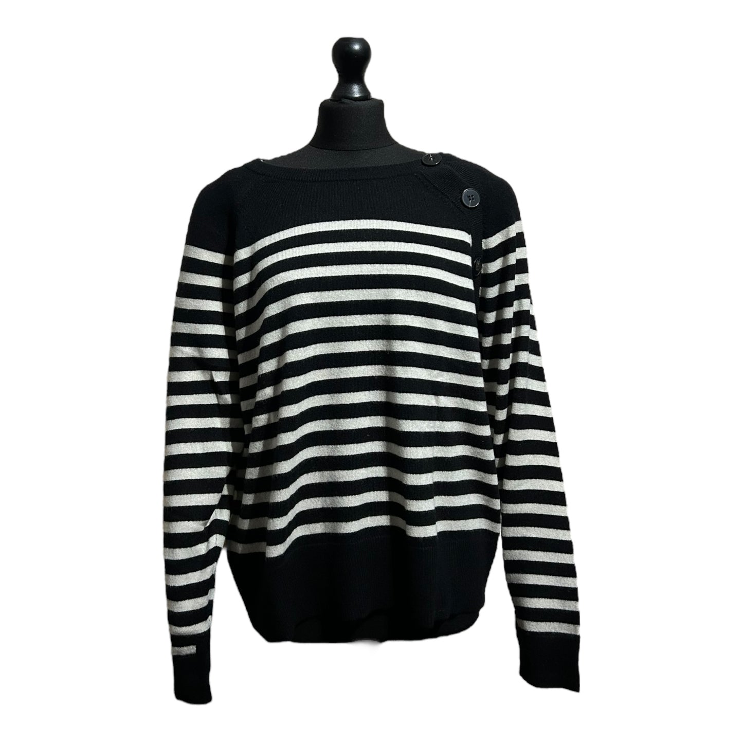 No.Eleven Striped Button Detail Jumper - Recurring.Life