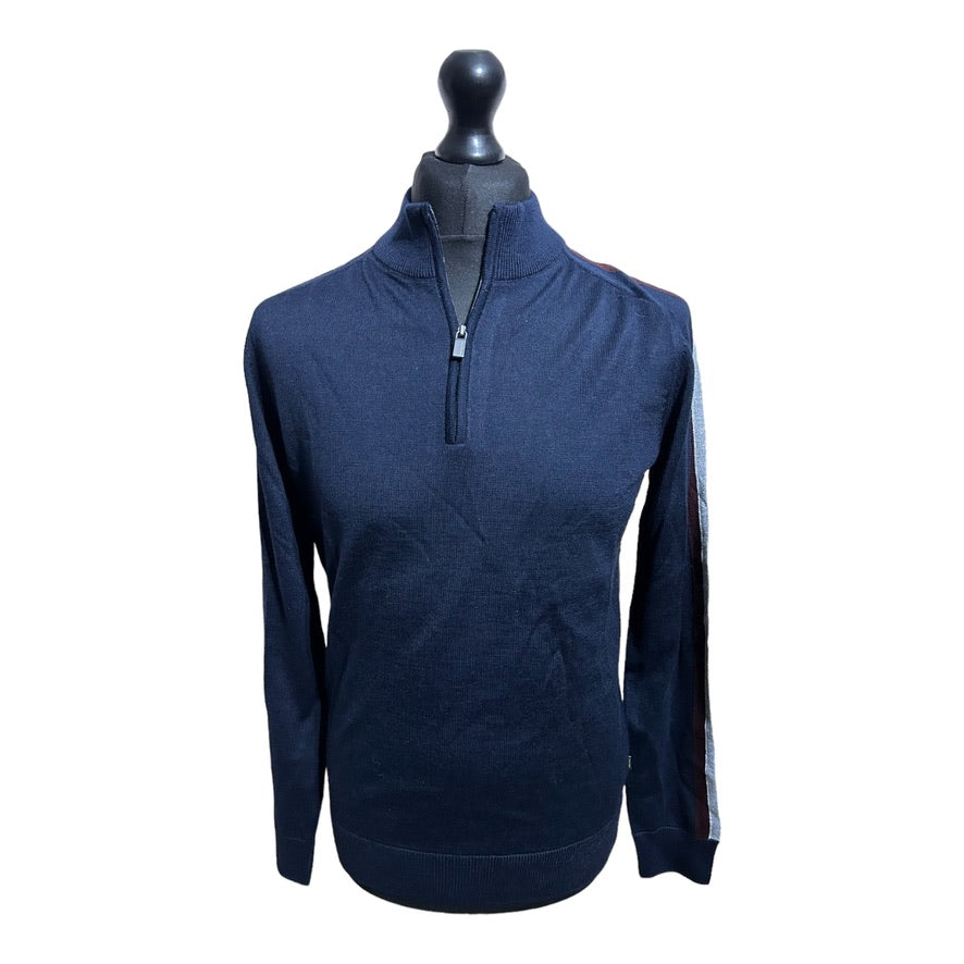 Remus Uomo Slim Fit Quater Zip Jumper - Recurring.Life