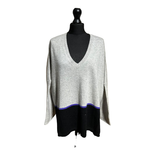 Amanda Wakeley Colourblock Hutton Boyfriend Cashmere Jumper - Recurring.Life