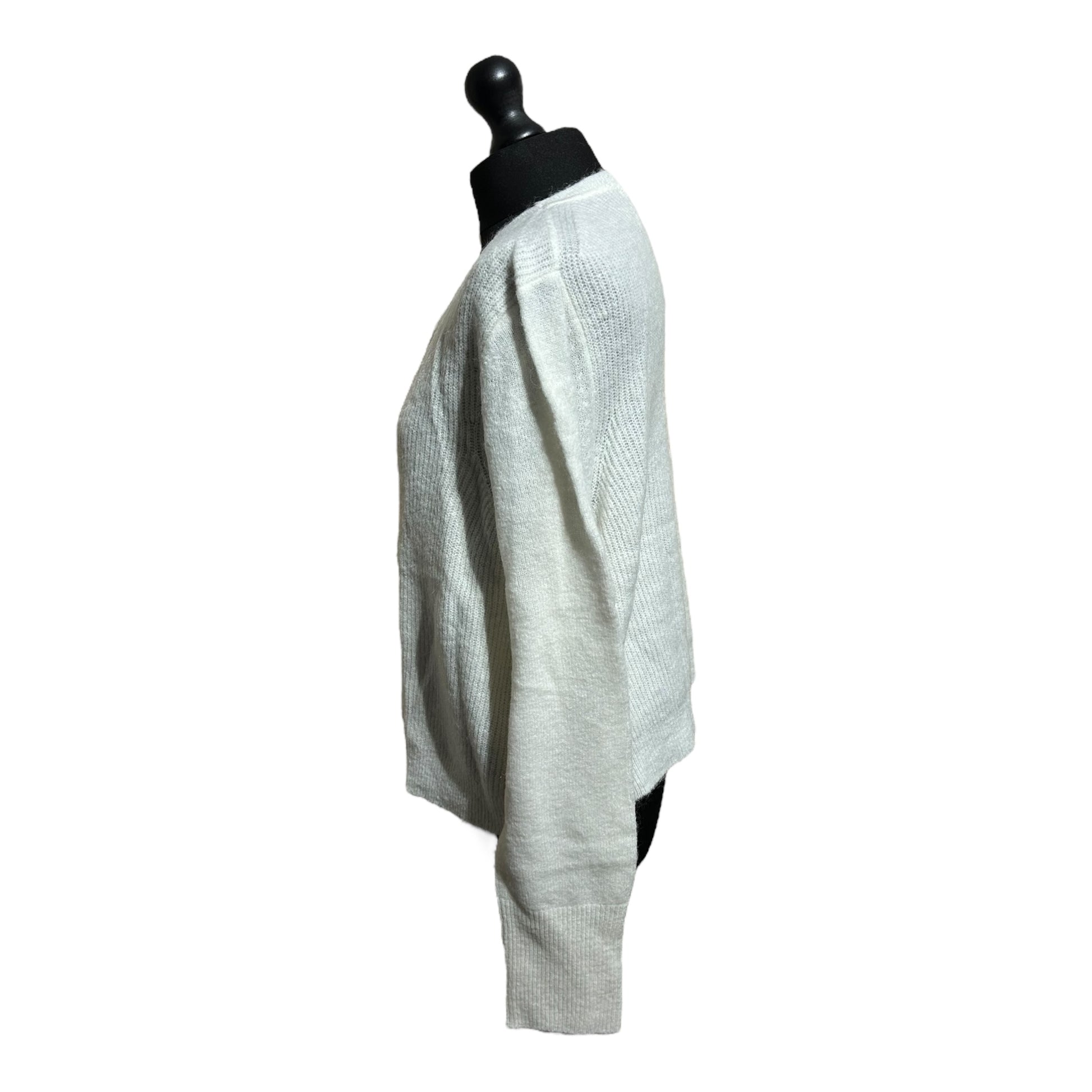 Boden Ivory Jewel Button Wool Blend Cardigan - Recurring.Life