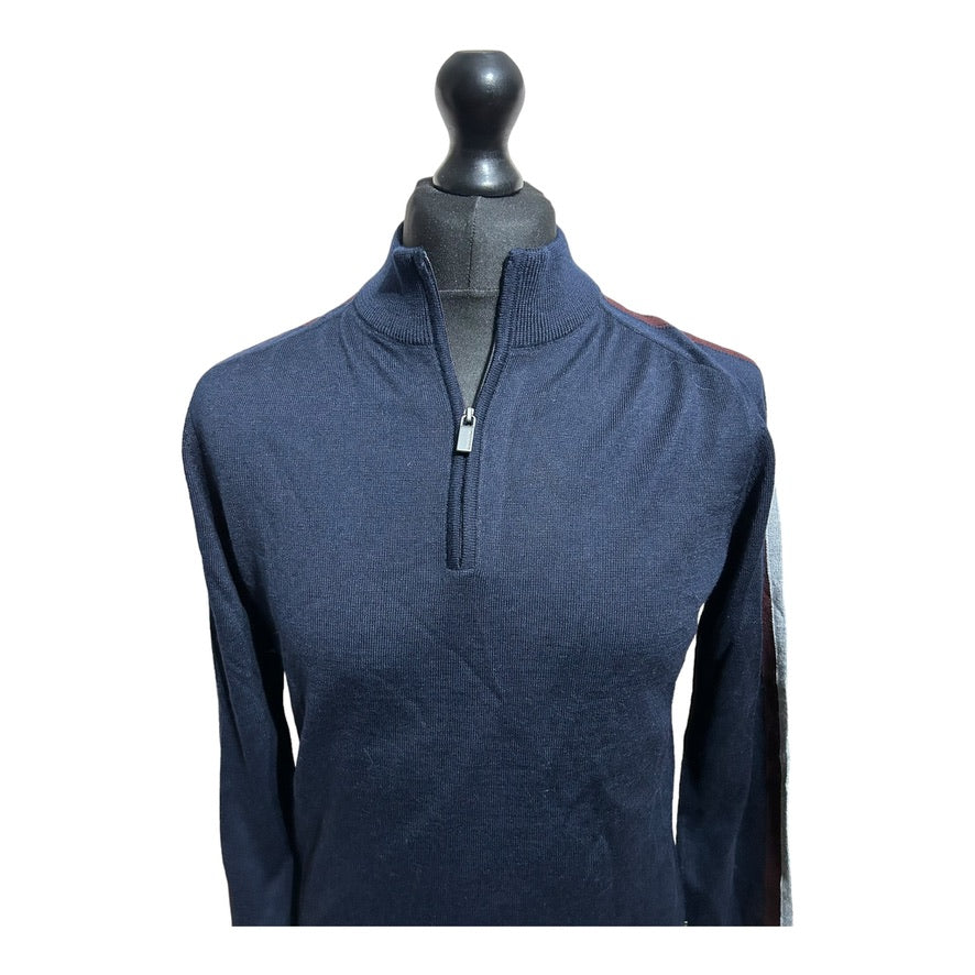Remus Uomo Slim Fit Quater Zip Jumper - Recurring.Life