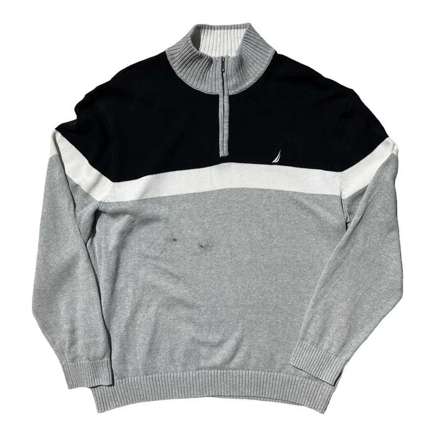 Nautica Vintage Stripe 1/4 Zip Jumper - Recurring.Life