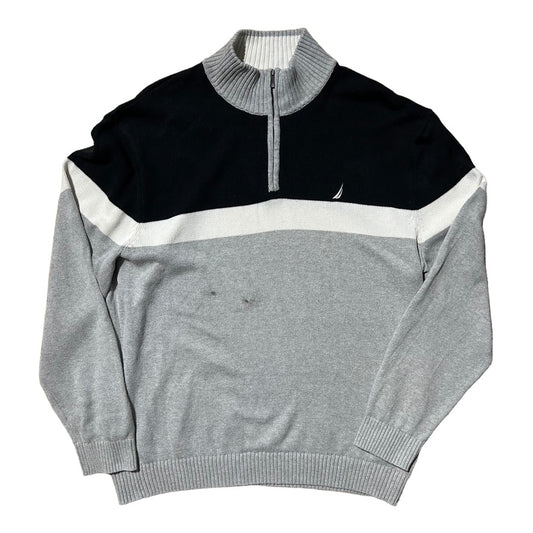 Nautica Vintage Stripe 1/4 Zip Jumper - Recurring.Life
