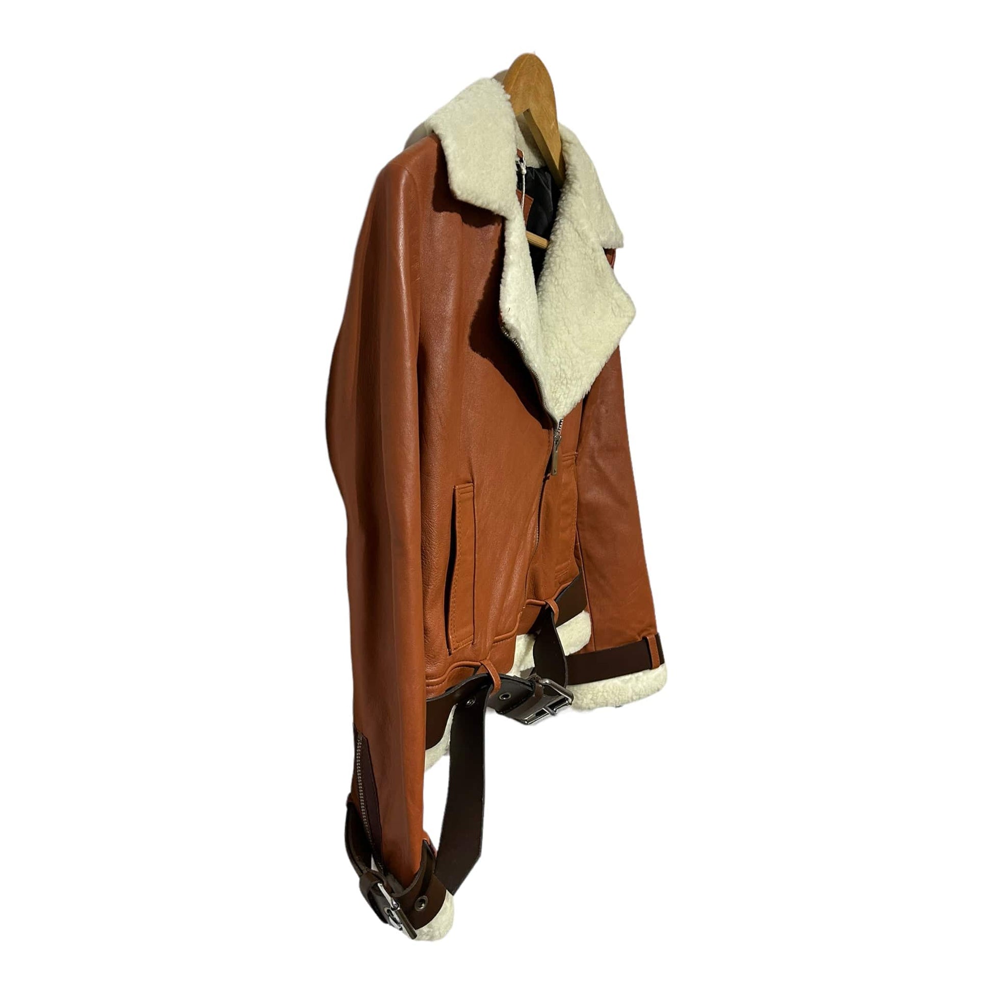 Bolongaro Trevor Hazel Cropped Leather Coat - Recurring.Life