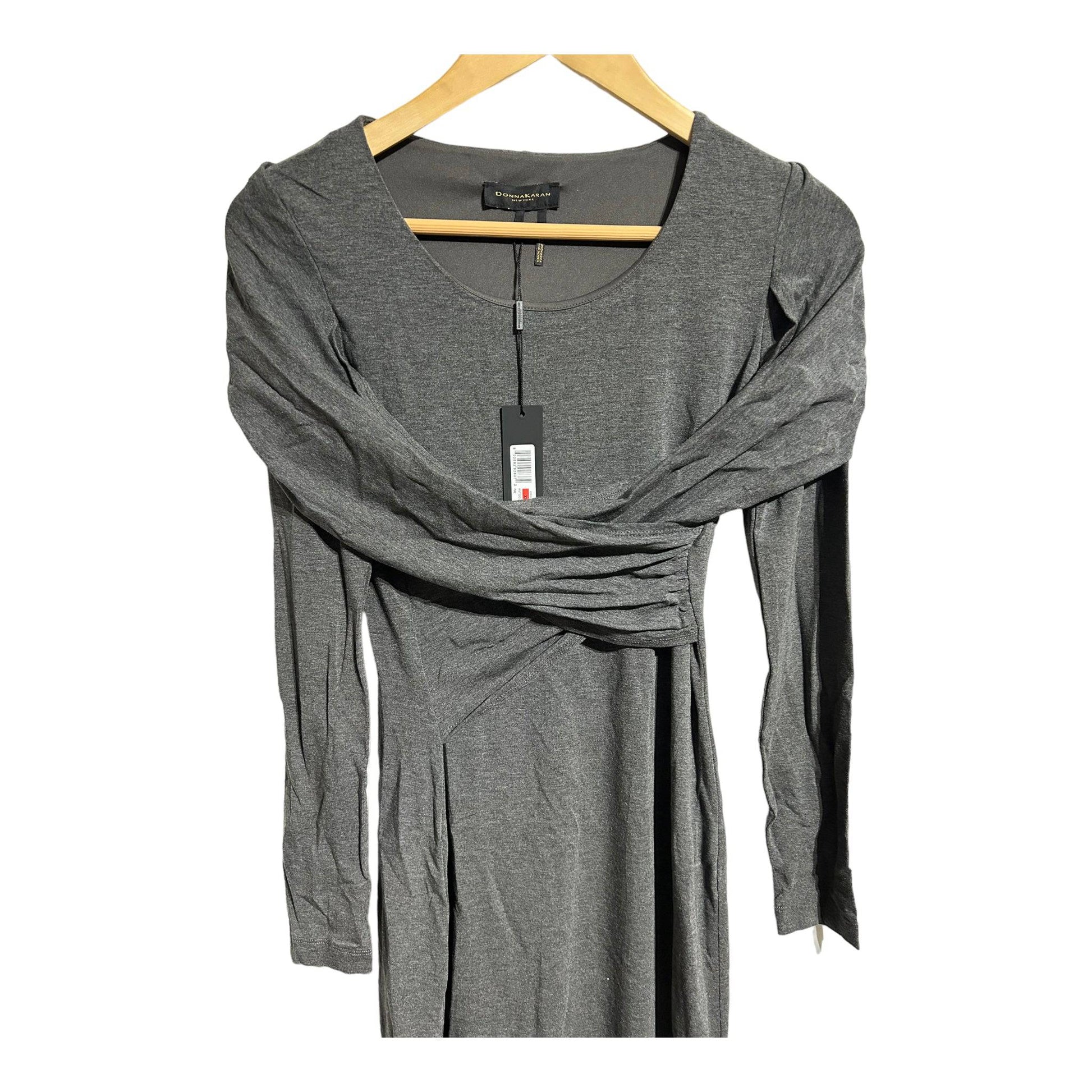DKNY Long Sleeve Wrap Front Dress - Recurring.Life