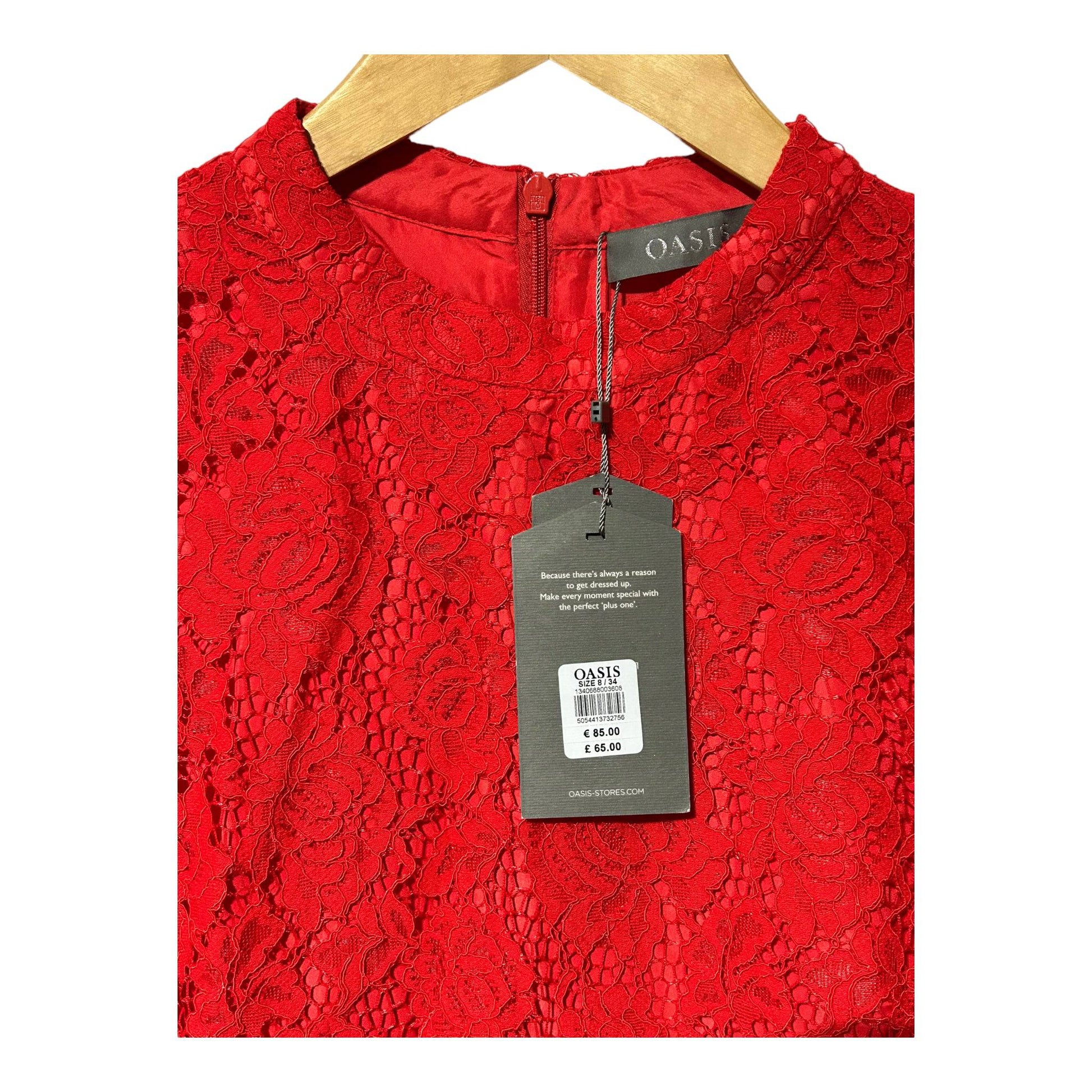 Oasis Red Lace Dress - Recurring.Life