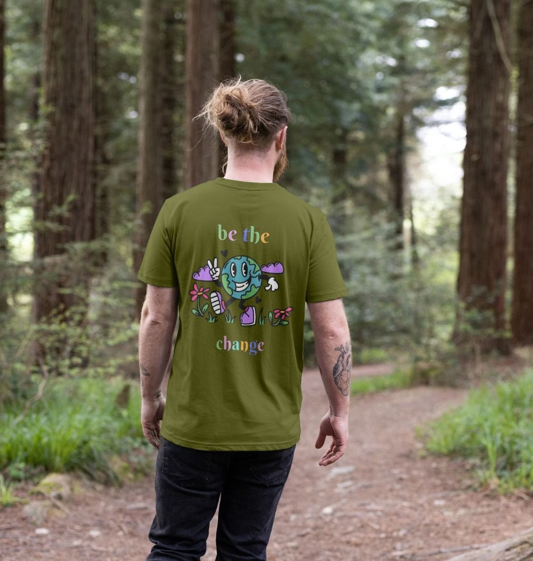 Recurring.Life Be The Change Tee - Moss Green - Recurring.Life