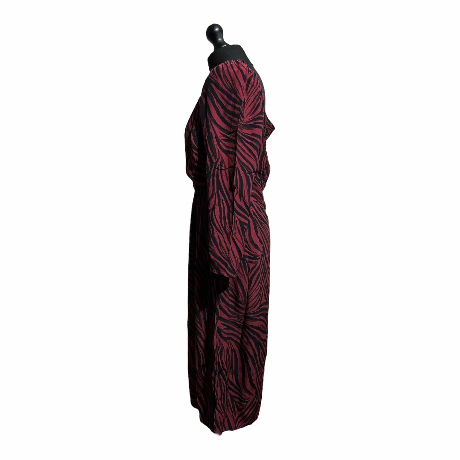 Sosandar Zebra Square Neck Midi Dress - Recurring.Life