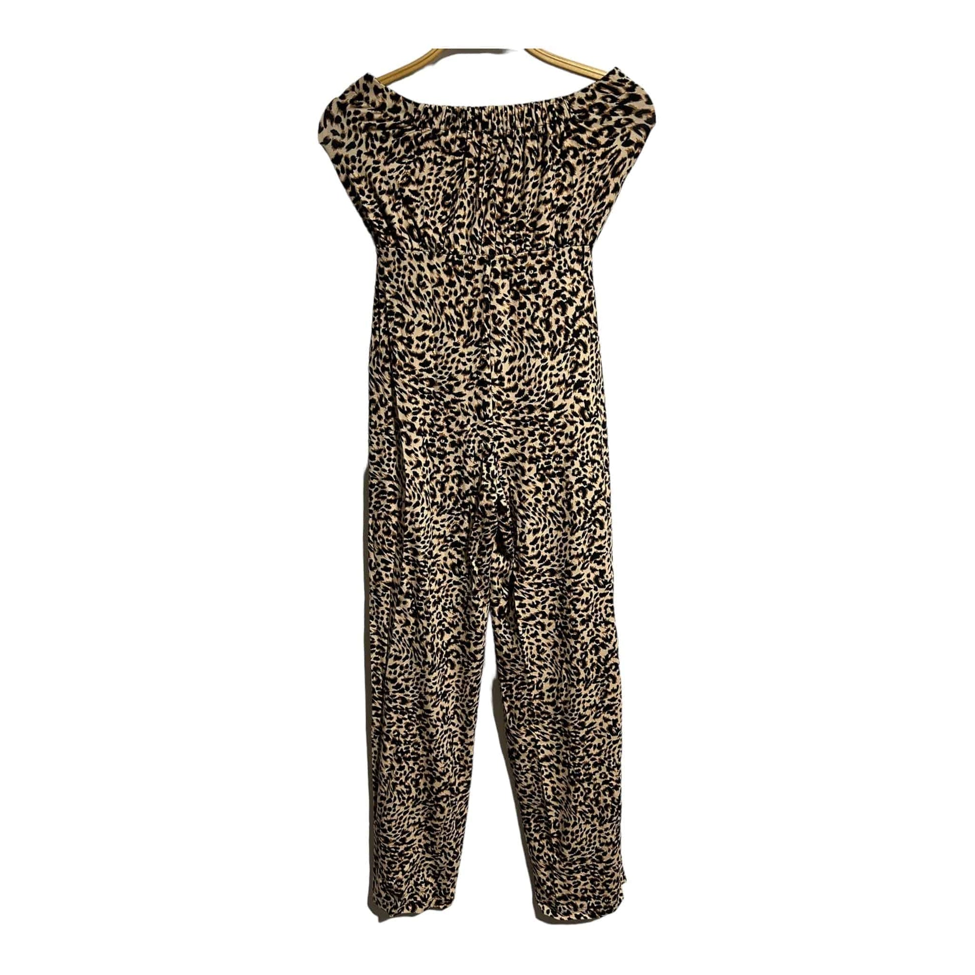 Sosandar Leopard Print Bandeau Jersey Jumpsuit - Recurring.Life