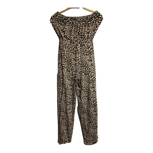 Sosandar Leopard Print Bandeau Jersey Jumpsuit - Recurring.Life