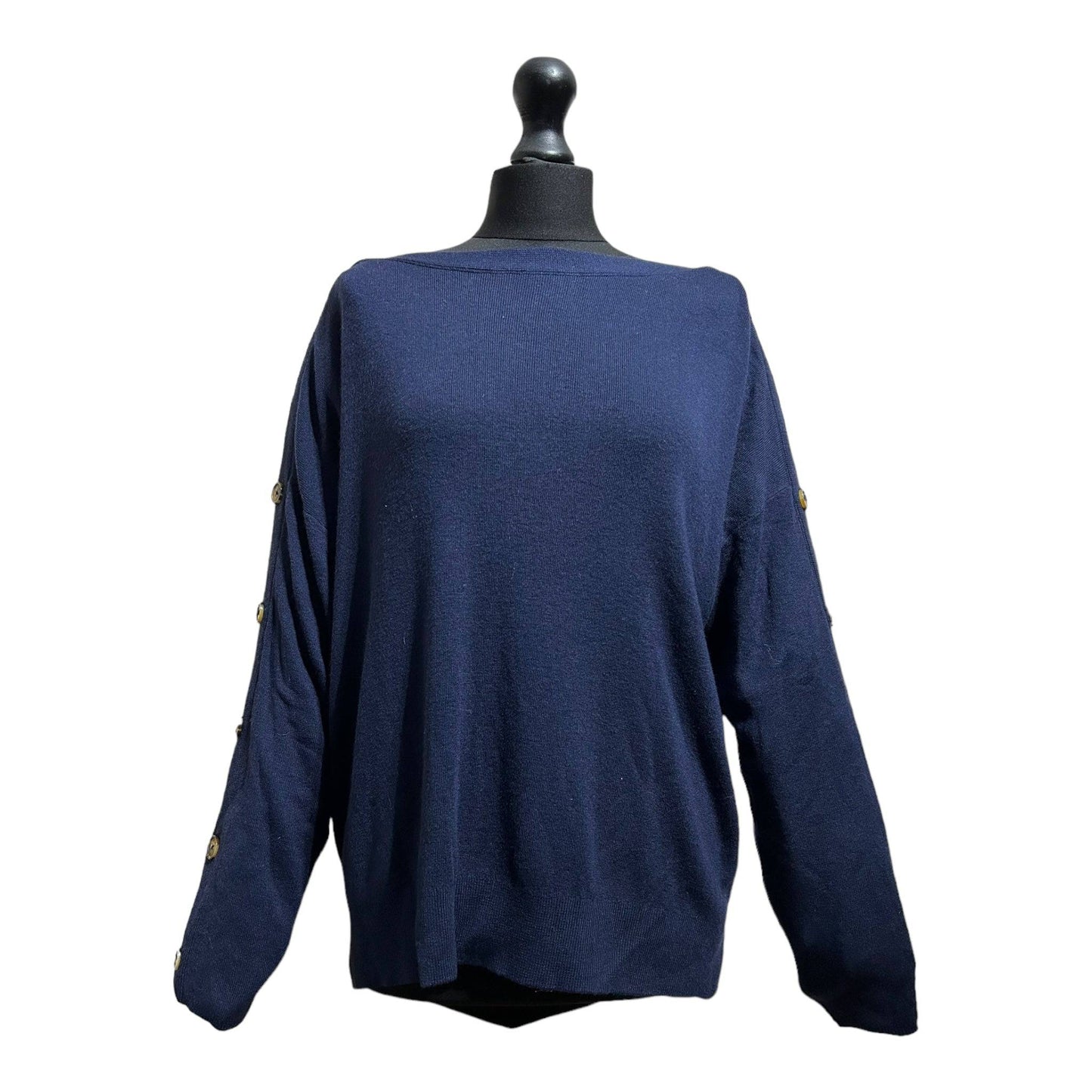 Whistles Cable Split Neck Button Sleeve Jumper - Recurring.Life